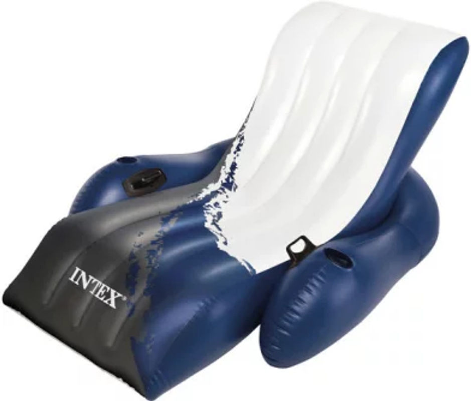 Intex Floating Recliner Lounge Wasserliege Luftmatratze in Blau - Bild 2