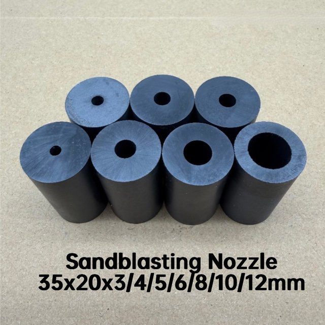POGUT Sandstrahldüse aus Wolframkarbid in Schwarz, B/T/H: 3,5 x 2,0 x 0,35 cm - Bild 1