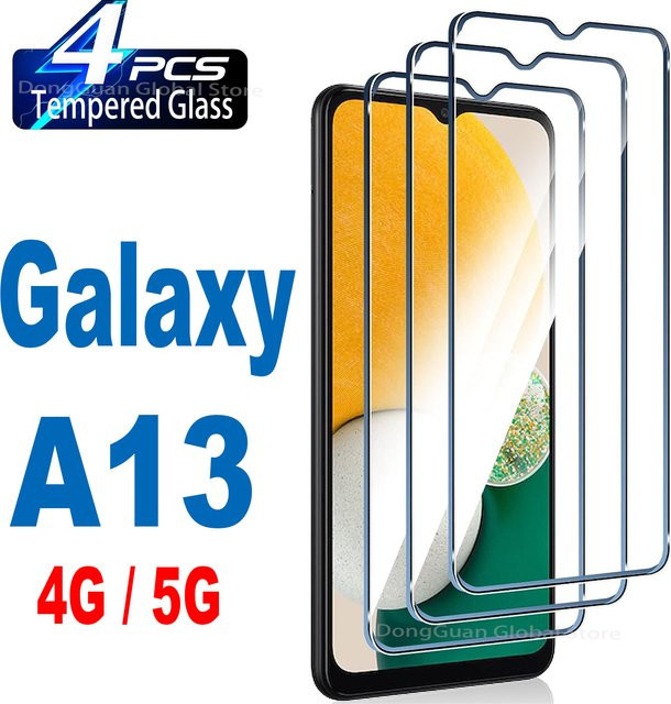 Samsung Galaxy A13 und A13 5G Displayschutzfolie aus 9H gehärtetem Glas, transparent - Bild 1