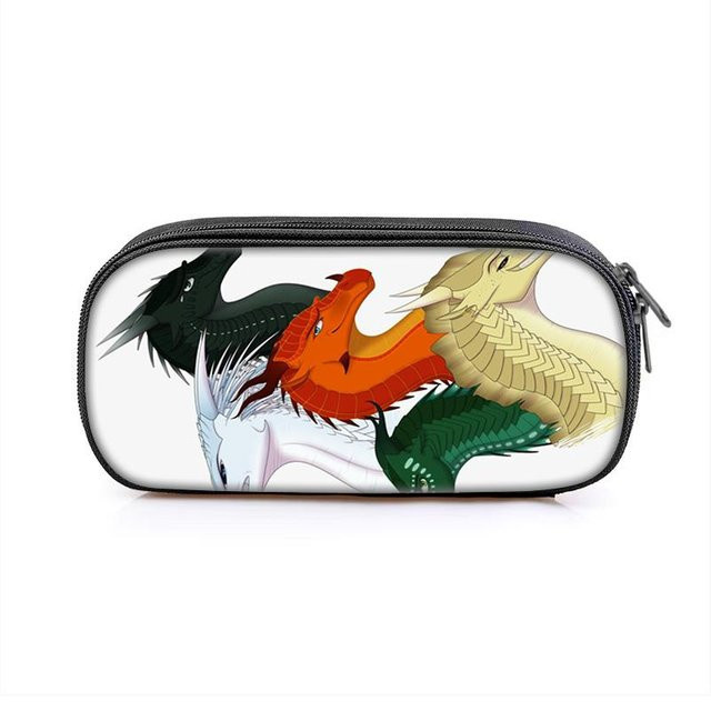 Wings of Fire Federmäppchen von Fancy Style Studio mit Cartoon-Druck, Tragbares Etui in Multicolour für Jungen und Mädchen - Bild 1