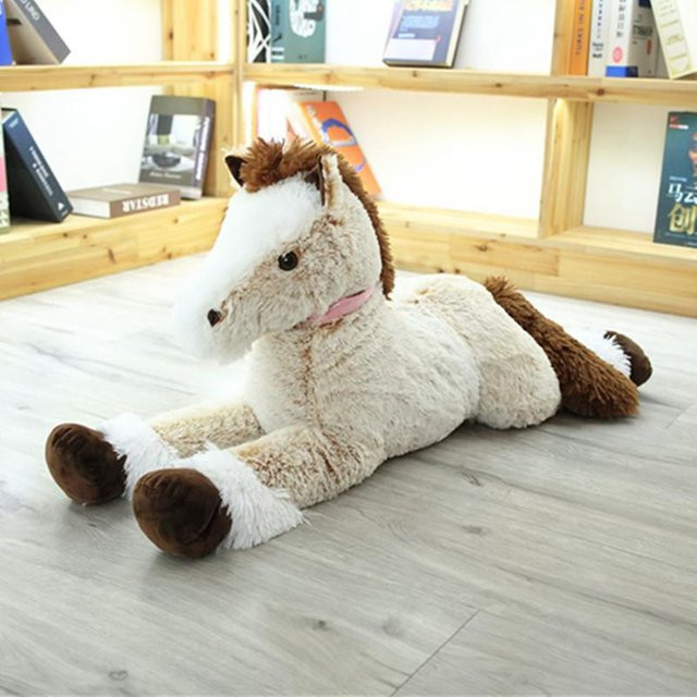 Kidsly Liegendes Pferd Plüsch Spielzeug, 90cm, ab 3 Jahre - Bild 1