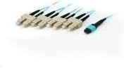 Equip Pro Patch-Kabel MTP Multimode auf SC Multimode, Glasfaser OM4, 50/125 Mikrometer, Aquamarin, Länge: 3,0 m - Bild 1