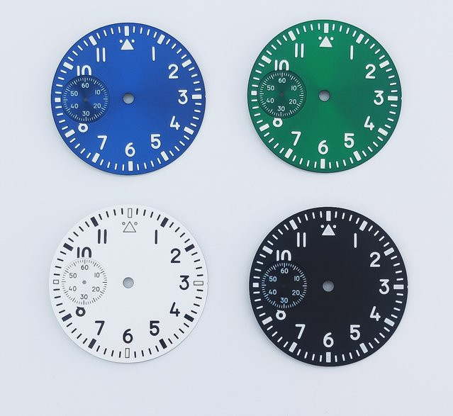 BOTIONI Uhrenzubehör, 37 mm, Weiß, Pilotenstil, Leuchtfunktion - Bild 1