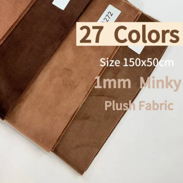Sewbato Minky-Stoff aus 100% Polyester für Plüschtiere und Puppen, Breite: 50 cm, Länge: 150 cm - Bild 1