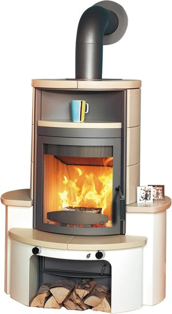 Hark Avenso GT ECOplus Kaminofen in Creme mit Automatik und 6 kW Leistung - Bild 1