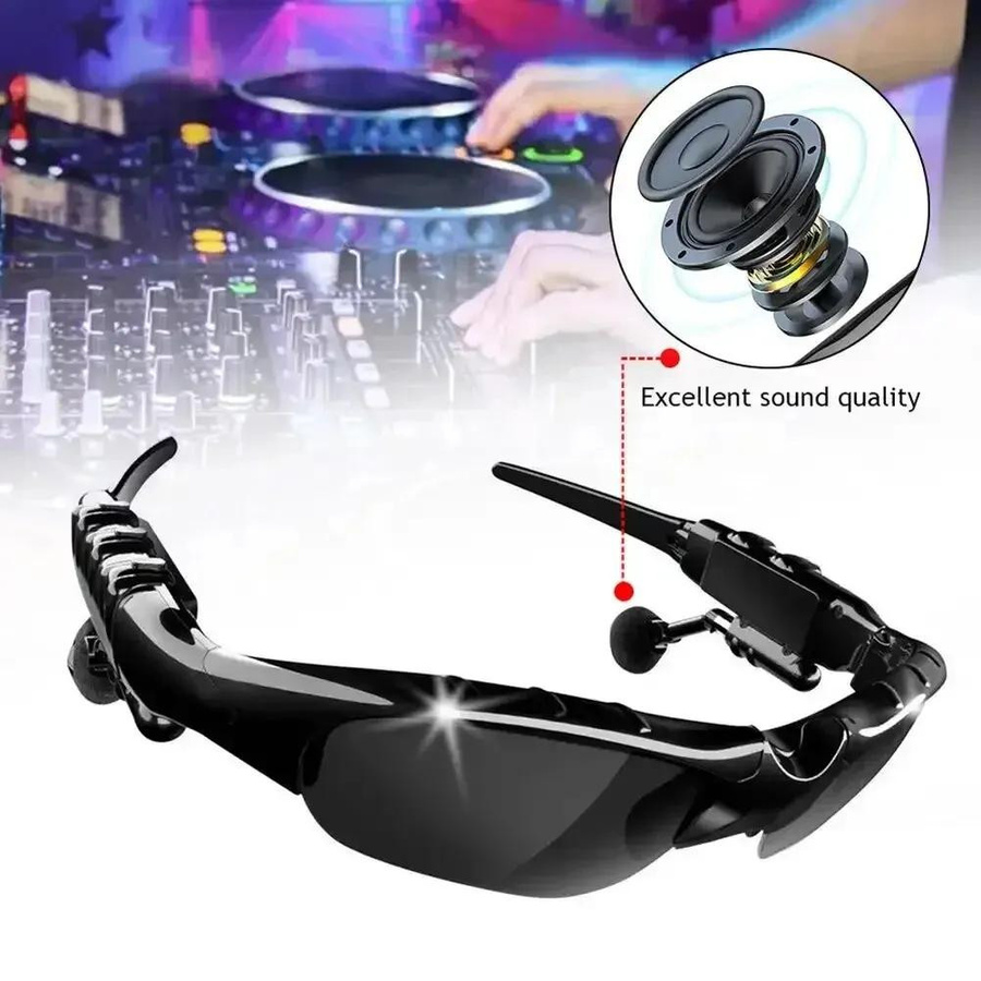 Toptrek Sports Smart Glasses Bluetooth Stereo Wireless Sonnenbrille mit Headset in Schwarz - Bild 4