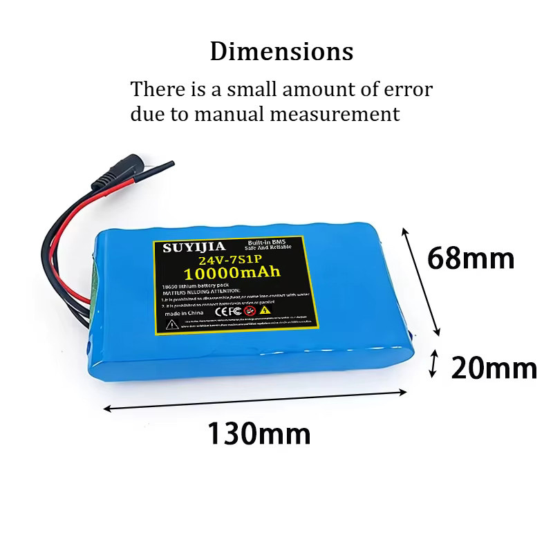 SUYIJIA Li-Ion Akku-Pack 24V 7S1P 10000mAh in Blau mit BMS-Schutzplatine und 29,4V 2A Ladegerät für Einräder - Bild 2