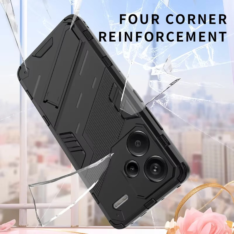 Stoßfeste Rüstung-Schutzhülle für Xiaomi Redmi Note 13 Pro Plus 12 12S 12C 13T Pro mi 13 Lite 5G in Weiß - Bild 2