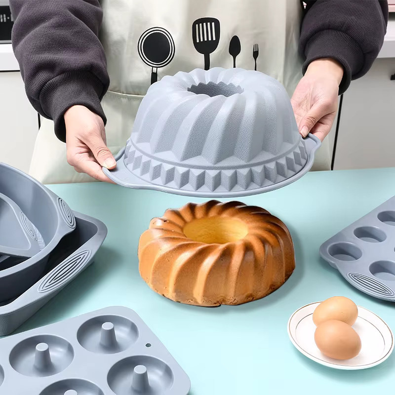 FAIS DU Silikon Backform Set in Grau für Muffin, Cupcake und rechteckiges Gebäck - Bild 2