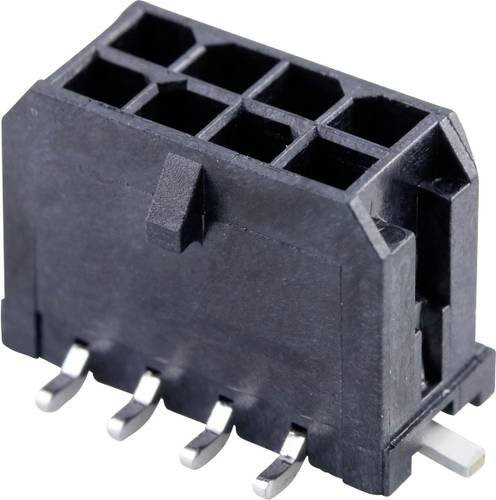 Molex Einbau-Stiftleiste Standard 8-polig in Schwarz mit Goldkontakten Rastermaß 3mm - Bild 1