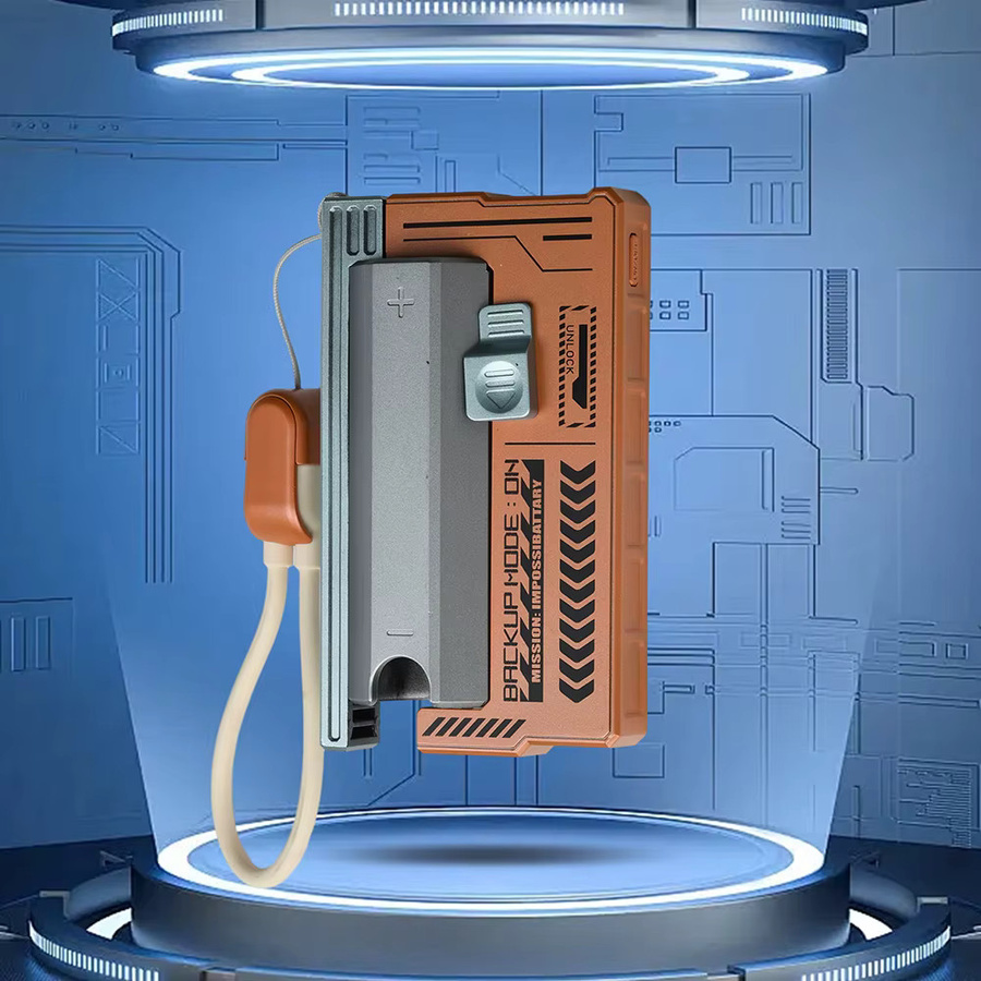 DIY Power Bank Gehäuse für 21700 Batterien mit 22,5 W Schnellladefunktion in Orange - Bild 3
