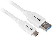 Sharkoon USB 3.2 Gen 2 Kabel USB-A auf USB-C in Weiß - Bild 1