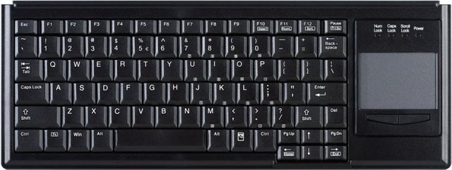 Tast Active Key AK-4400 Ultraflache Touchpad Tastatur USB Schwarz QWERTZ DE - Bild 1