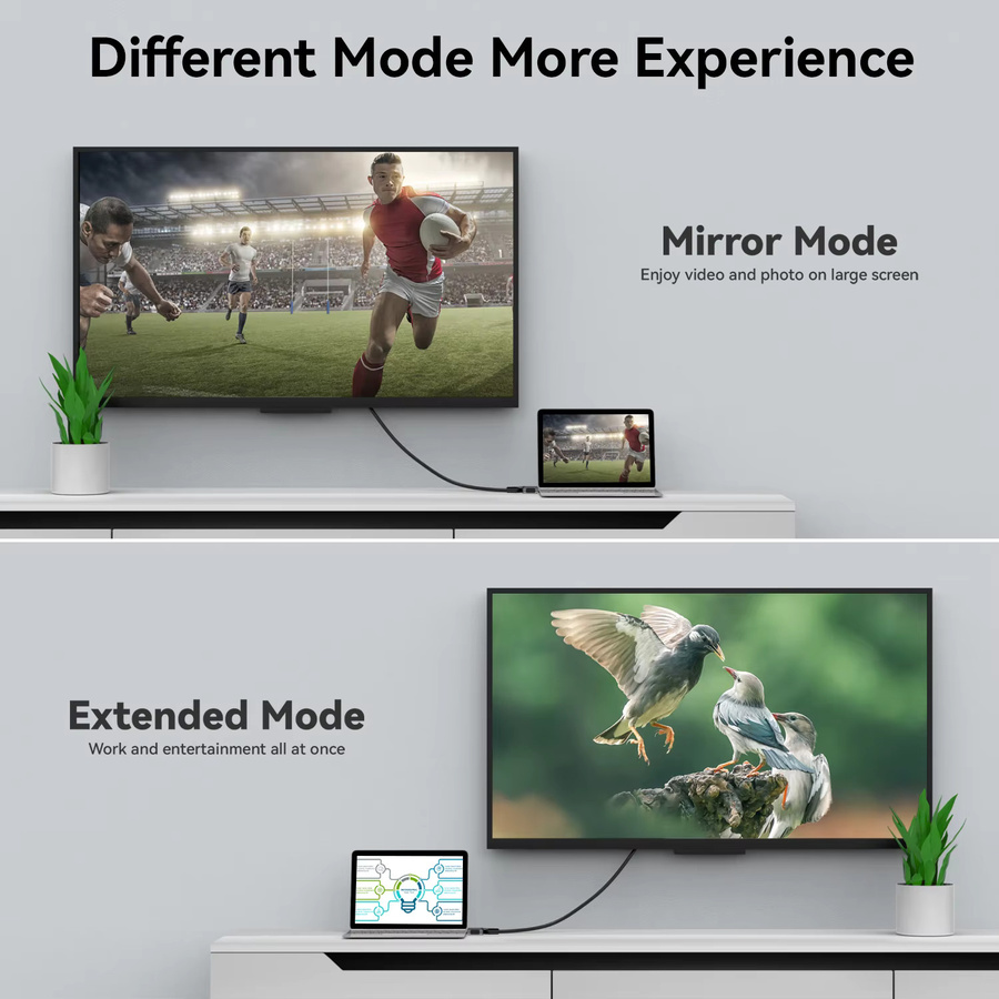 FDBRO DisplayPort-Kabel 2.1 in Schwarz für Gaming-Monitore und Grafikkarten mit 54 Gbit/s, unterstützt 16K@30 Hz, 8K@120 Hz/60 Hz und 4K@60 Hz/144 Hz/240 Hz sowie FreeSync - Bild 5