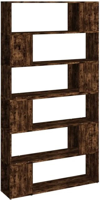 vidaXL Bücherregal und Raumteiler in Räuchereiche, B/T/H: 100 x 24 x 188 cm - Bild 1