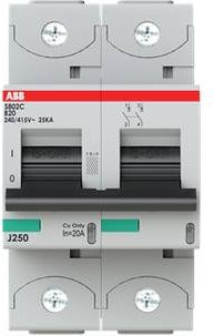ABB S802C-B20 Leitungsschutzschalter 20A 400V grau - Bild 1