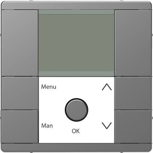 Merten Digitale Unterputz-Zeitschaltuhr MEG5755-6036 in Grau mit Astro- und Zufallsfunktion aus Edelstahl - Bild 1