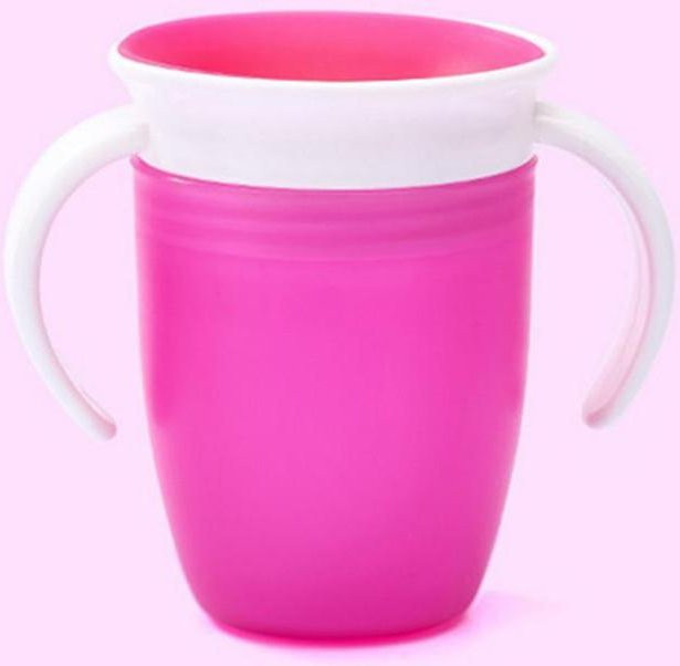 Bestbags Magic Baby Cups Lernbecher aus Silikon, auslaufsicher und BPA-frei, rosa, 240ml - Bild 1