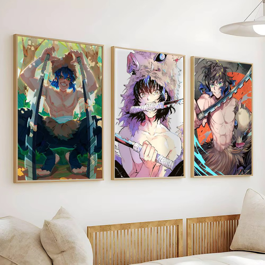 Wasserdichtes Anime Inosuke Hashibira Poster als selbstklebendes Wandbild in Mehrfarbig - Bild 5