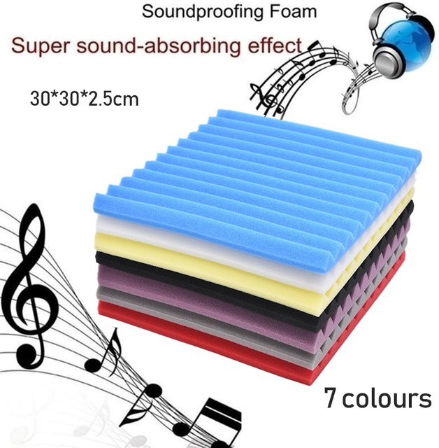 Schallschutz Schaumstoff Akustik Wandpaneel zur Schalldämmung für dein Studio, mehrfarbig, B/T/H: 30 x 30 x 2,5 cm - Bild 1