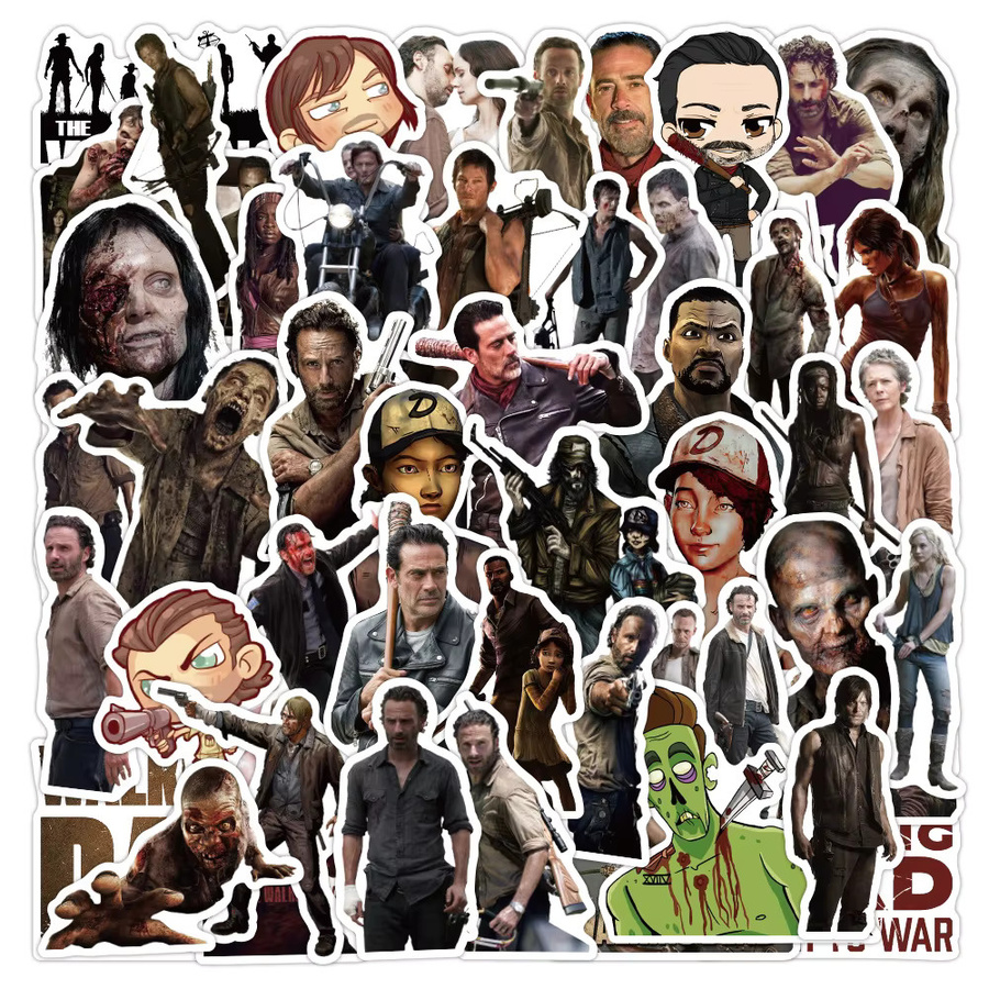 FANLU The Walking Dead Cartoon Graffiti Aufkleber, 10-teiliges Set bis 50-teiliges Set - Bild 4