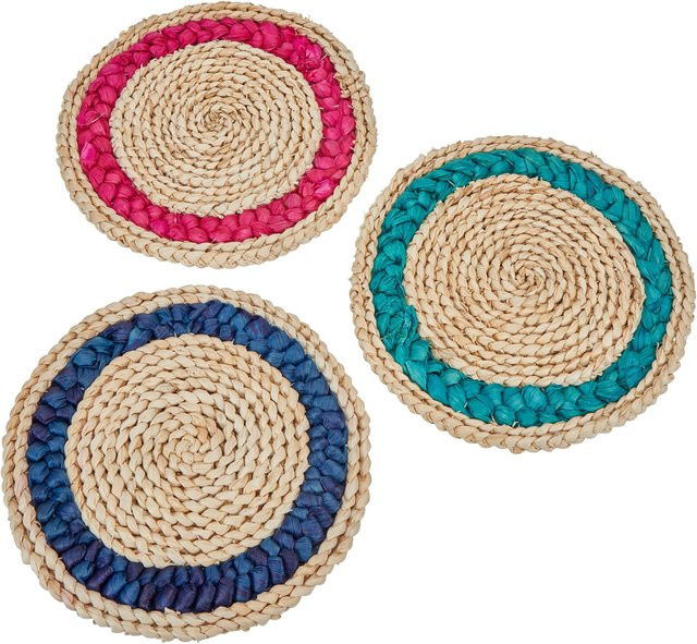 Genialo Topfuntersetzer aus Holz, 3 Stück, rund, Multicolour - Bild 1