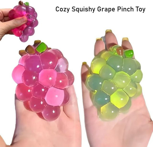 BC Pet Supplies Trauben Fidget Spielzeug, Dehnbarer Stressball, hellgrün - Bild 1