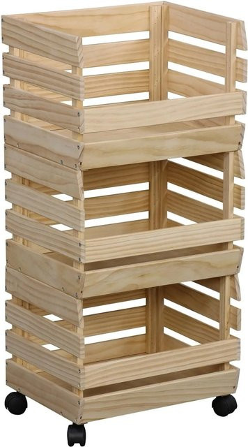 Mömax Beistellregal Malaga aus Kiefernholz in Naturfarben B/T/H: 30 x 80 x 37 cm - Bild 1