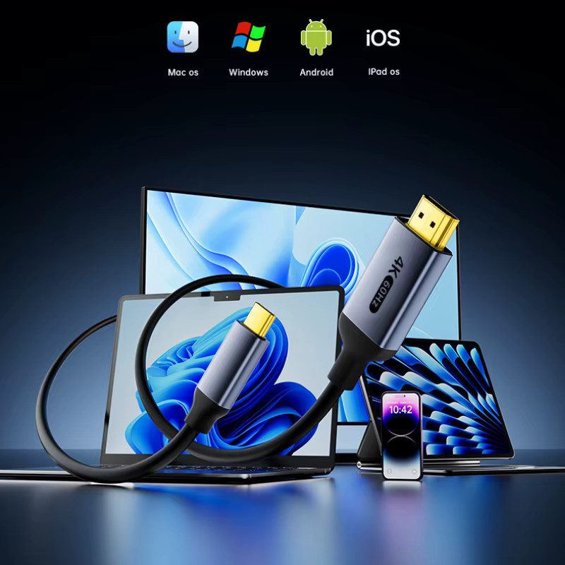 DIXSG USB-C auf HDMI Adapter für 4K HDTV mit 4K@30Hz und 4K@60Hz Unterstützung für MacBook, iPad und Air - Bild 4