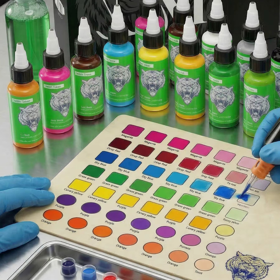 DMTATTOO Tattoo-Tinte, 15 Farben, 29,5 ml, Pflanzenextrakt - Bild 3
