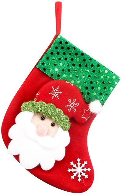 NATAWA Weihnachtsstrümpfe in Rot als Kamin Dekoration und Nikolausstiefel für Süßigkeiten - Bild 1