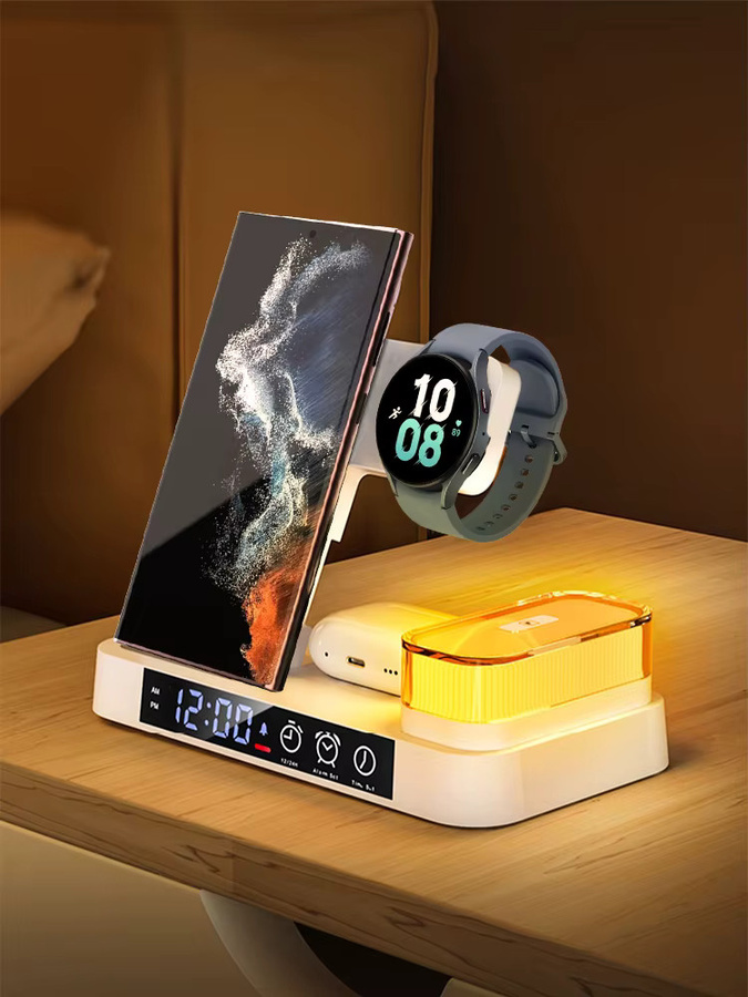 Samsung 3-in-1 Kabelloses Ladegerät und Schnelle Ladestation für Samsung Galaxy Watch 6 und 5 Pro sowie Samsung Galaxy S26, S25 und S24 in Schwarz oder Weiß - Bild 5