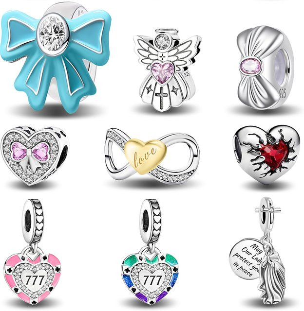 Armband 925 Silber, Perle, Schleife, Herz-Serie - Bild 1