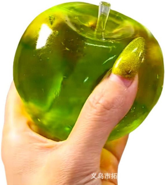 Grüner Apfel Squishy Spielzeug, Simulation gedämpftes Brötchen, Stressabbau Ball - Bild 1