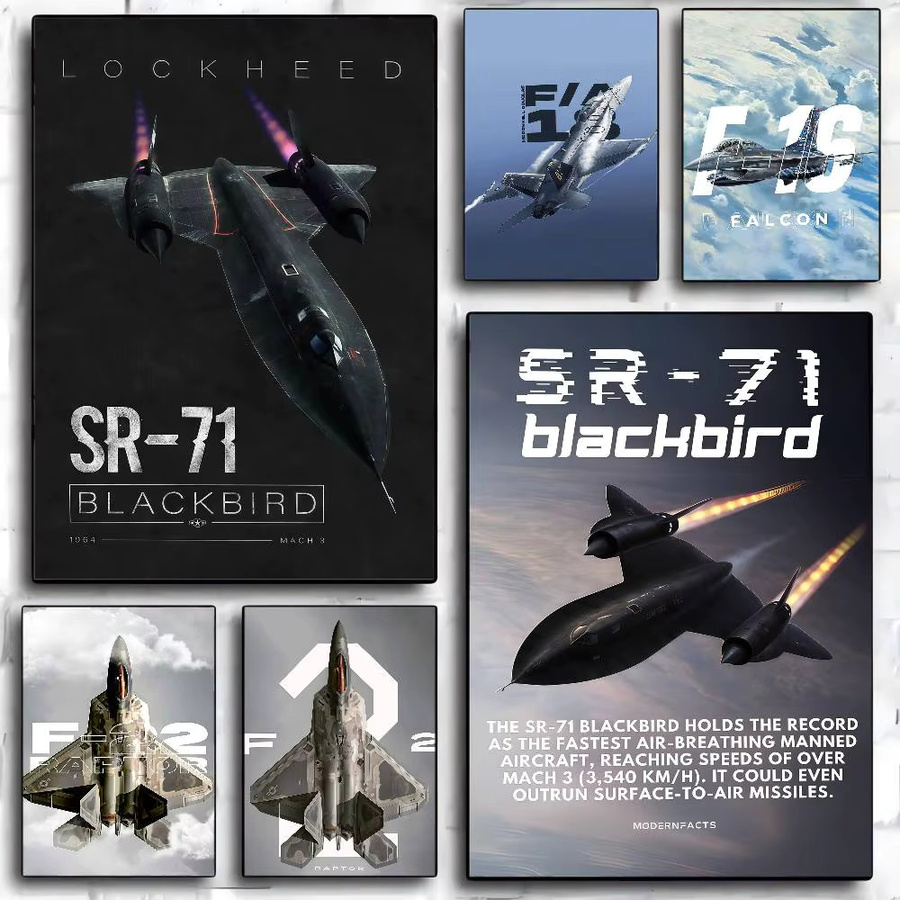 F16 Blackbird Fighter Jet DIY Wandaufkleber in Schwarz zur Dekoration von Wohnzimmer oder Bar - Bild 2