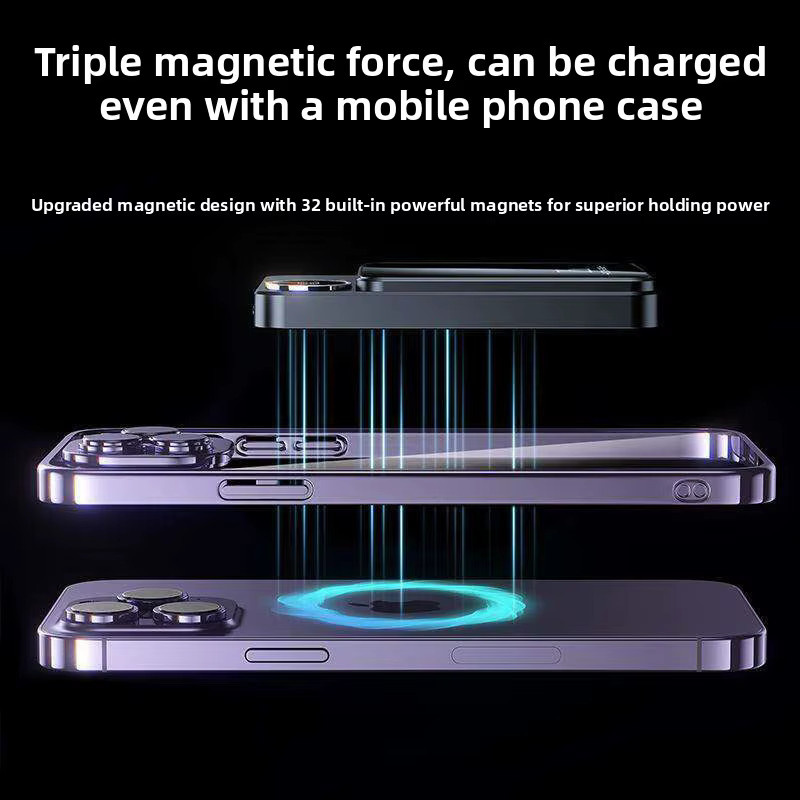 Taepiaai Magnetische Powerbank 20000mAh aus Legierung, Kabelloses Schnell-Ladegerät für iPhone 17 16 15 14 13, MagSafe kompatibler Backup-Akku in Schwarz oder Weiß - Bild 2