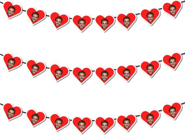 WEIGAO Rotes Liebesbanner mit individuellem Foto und Herz-Design für Geburtstag, Jubiläum oder Valentinstag - Bild 1