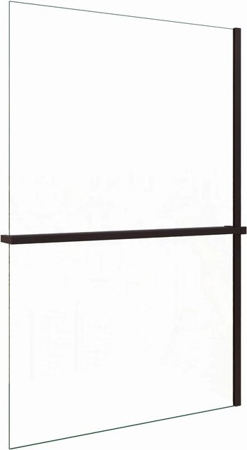 AICA Walk In Duschwand aus ESG-Glas mit Nano-Beschichtung, Schwarz, B: 100 cm, H: 200 cm - Bild 1