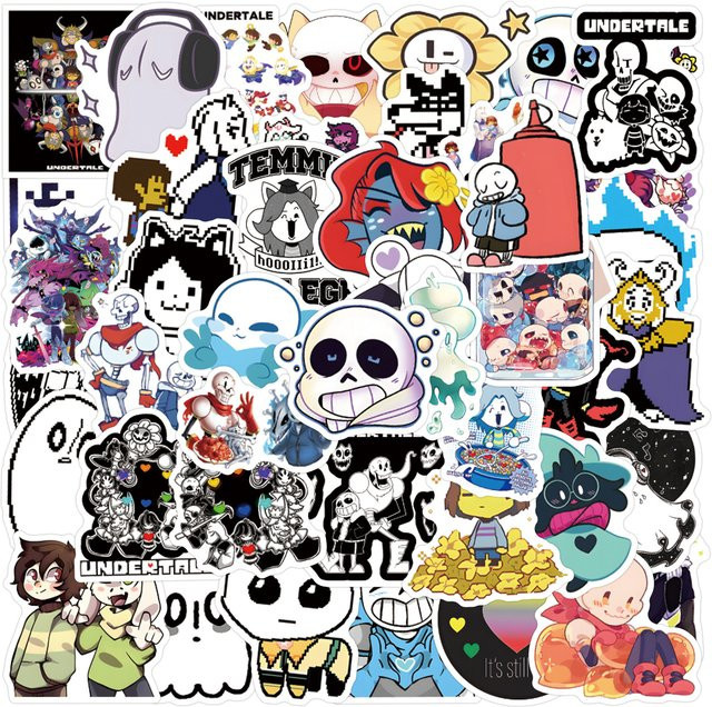 Undertale Cartoon-Aufkleber, 55-teiliges Set, Bunt / Mehrfarbig - Bild 1