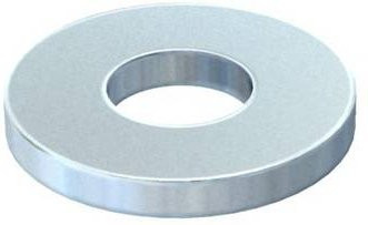 OBO Bettermann Unterlegscheibe flach aus Stahl in Silber, 100 Stück, M12, Innendurchmesser: 13 mm, Außendurchmesser: 24 mm - Bild 1