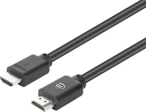 Manhattan HDMI Anschlusskabel 4K UHD Schwarz 15m mit vergoldeten Steckkontakten - Bild 1