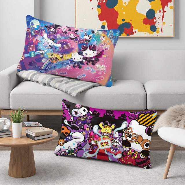 Sanrio Halloween Magische SRO Katze Kissenbezug Multicolor, Rechteckiger Kissenbezug für Sofa und Wohnzimmer - Bild 1
