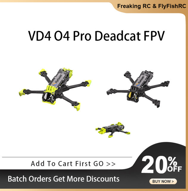 FlyFishRC Volador VD4 O4 Pro FPV T700 Rahmen in Schwarz - Bild 1