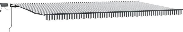 vidaXL Markise manuell mit LED-Beleuchtung in Anthrazit und Weiß, B: 600 cm, T: 300 cm - Bild 1