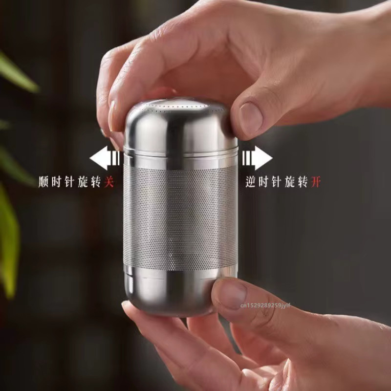 Simbuid Tee-Infuser aus Edelstahl 304, rundes und feinmaschiges Teesieb in Silber für losen Tee - Bild 3