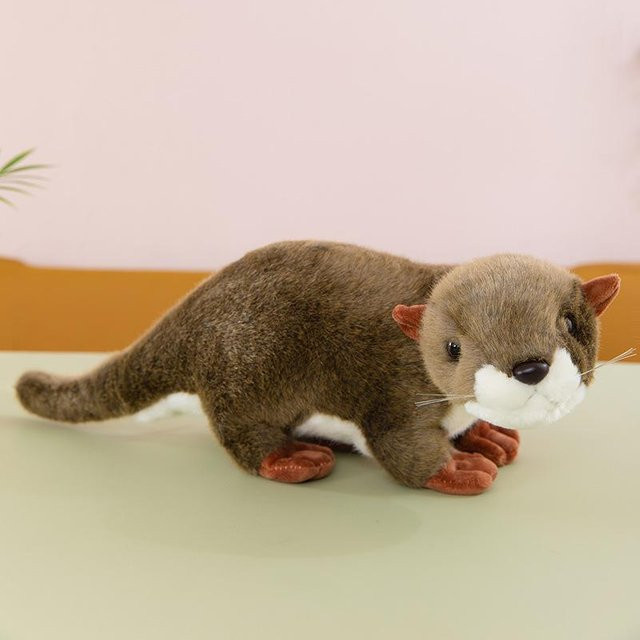 Simuliertes Otter Plüschtier, grau, 40cm - Bild 1