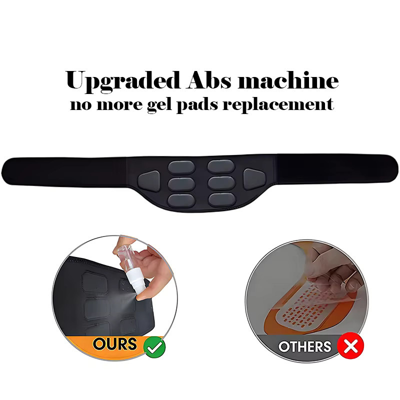 EMS Muskelstimulator Bauchmuskel-Toning-Gürtel, 120 cm, Schwarz, Unisex - Bild 3