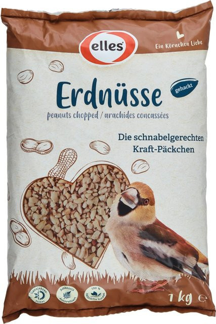 Elles Wildvogelfutter Erdnüsse gehackt 1 kg - Bild 1