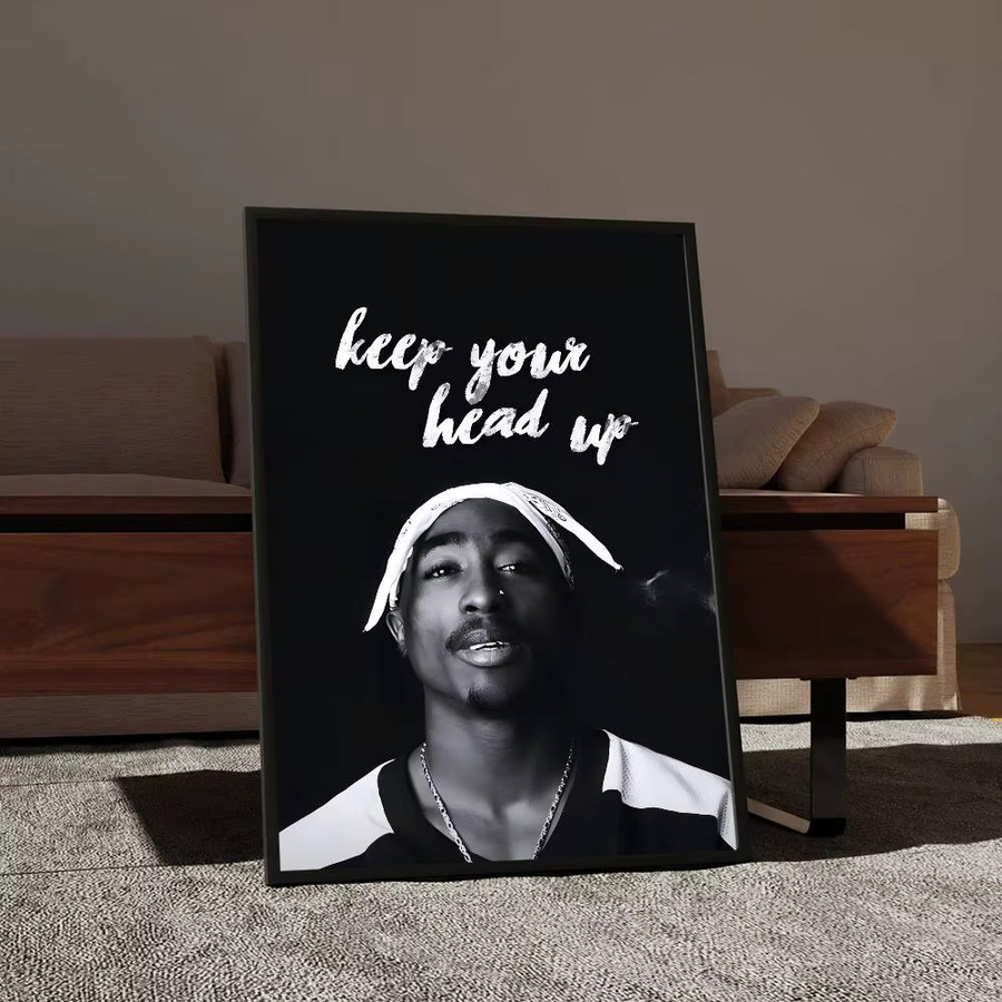 Tupac Shakur Vintage Poster Retro Wandkunst als grafisches Portrait für deine Wanddekoration - Bild 5