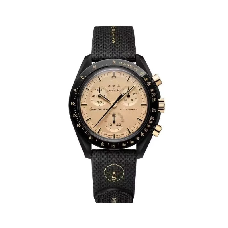 Swatch MoonSwatch Mission To The Moon 1969 Chronograph, Herren, Kunststoff, Schwarz - Bild 2